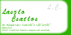 laszlo csatlos business card